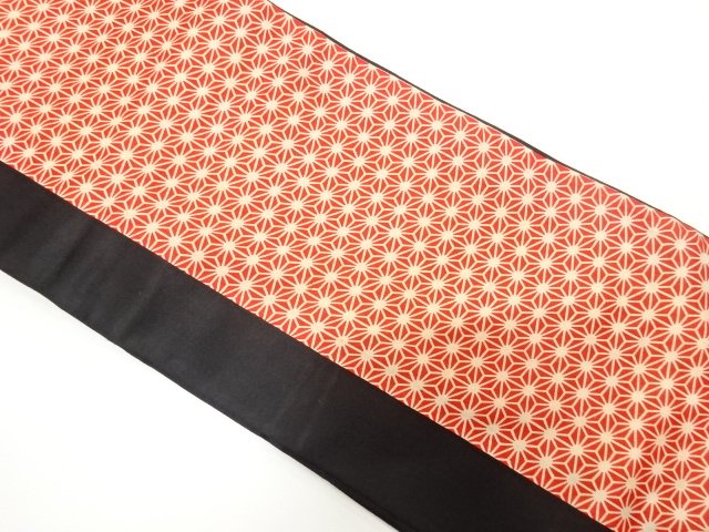 JAPANESE KIMONO / ANTIQUE CHILDRENS OBI / HEMP LEAF PATTERN (MATERIAL)